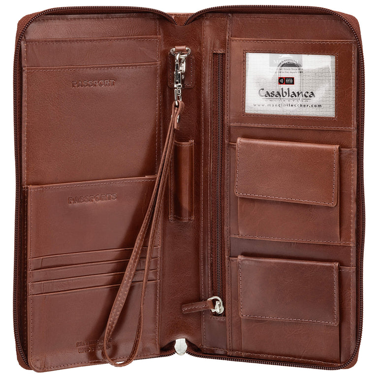 Mancini CASABLANCA RFID Secure Deluxe Passport / Travel Organizer
