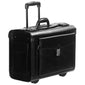 Mancini BUSINESS Collection Deluxe Leather Wheeled Catalog Case
