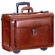 Mancini BUSINESS Collection Deluxe Leather Wheeled Catalog Case