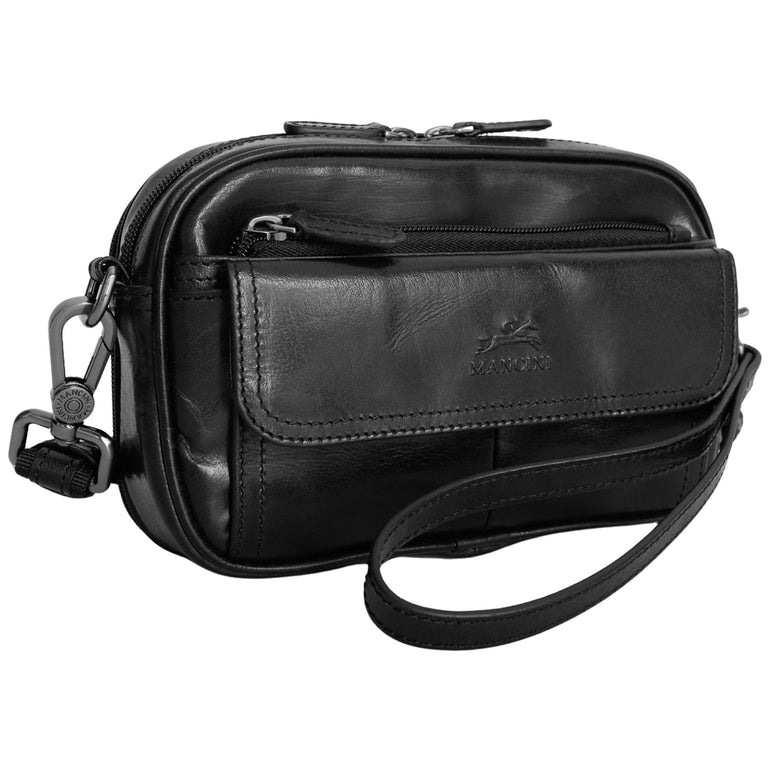 Mancini Buffalo Unisex Bag with Zippered Organizer Pocket