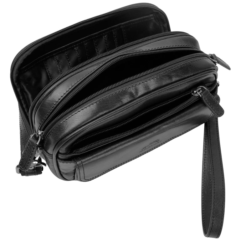 Mancini Buffalo Unisex Bag with Zippered Organizer Pocket