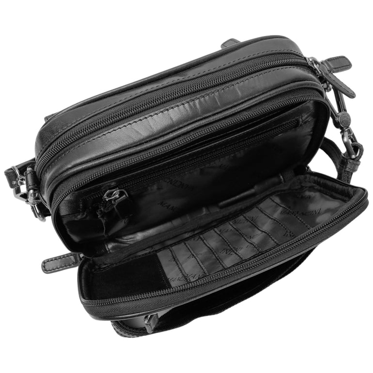 Mancini Buffalo Unisex Bag with Zippered Organizer Pocket