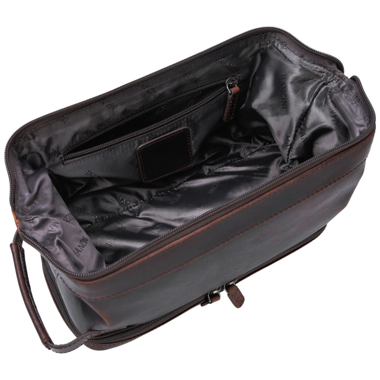 Mancini Classic Toiletry Kit with Zippered Organizer