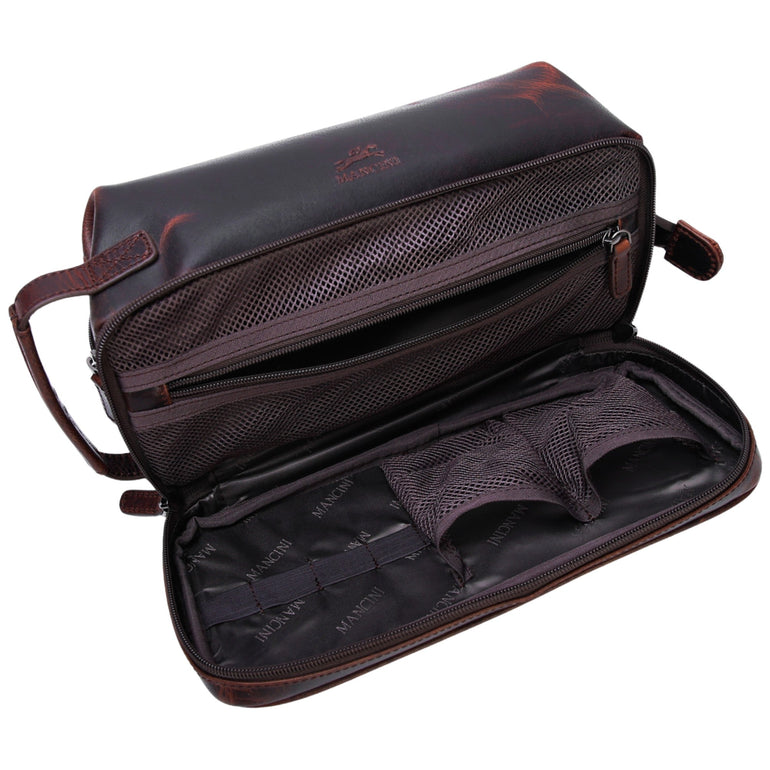 Mancini Classic Toiletry Kit with Zippered Organizer