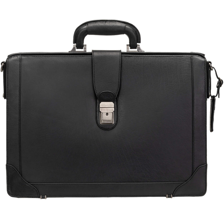 Mancini Buffalo Luxurious Litigator Briefcase Pocket for 17.3” Laptop