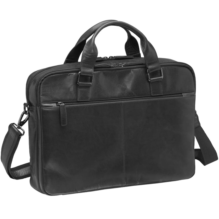 Mancini Buffalo Briefcase with Dual Compartments for 15.6” Laptop
