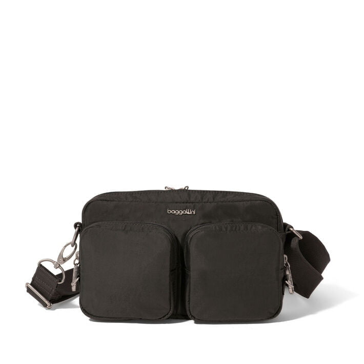 Baggallini Securtex Anti-Theft Treasure Crossbody - Charcoal