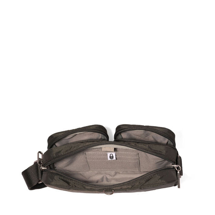 Baggallini Securtex Anti-Theft Treasure Crossbody - Charcoal