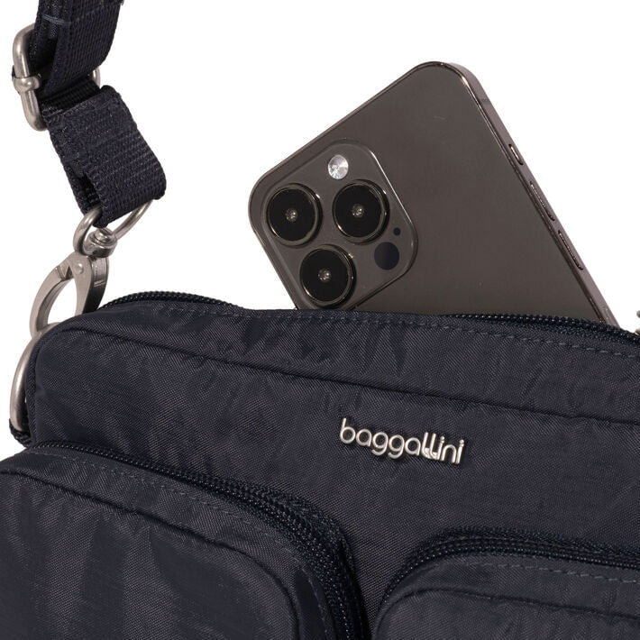 Baggallini Securtex Anti-Theft Treasure Crossbody - French Navy