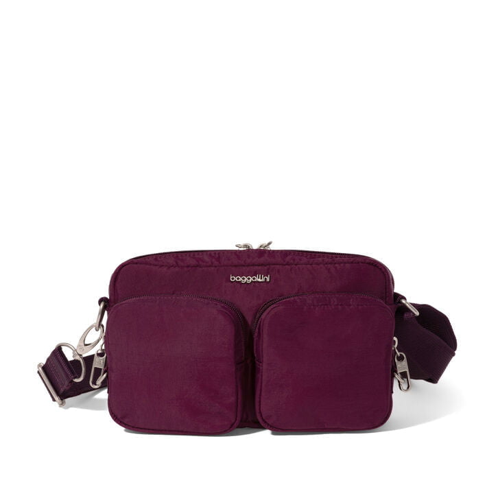 Baggallini Securtex Anti-Theft Treasure Crossbody - Mulberry