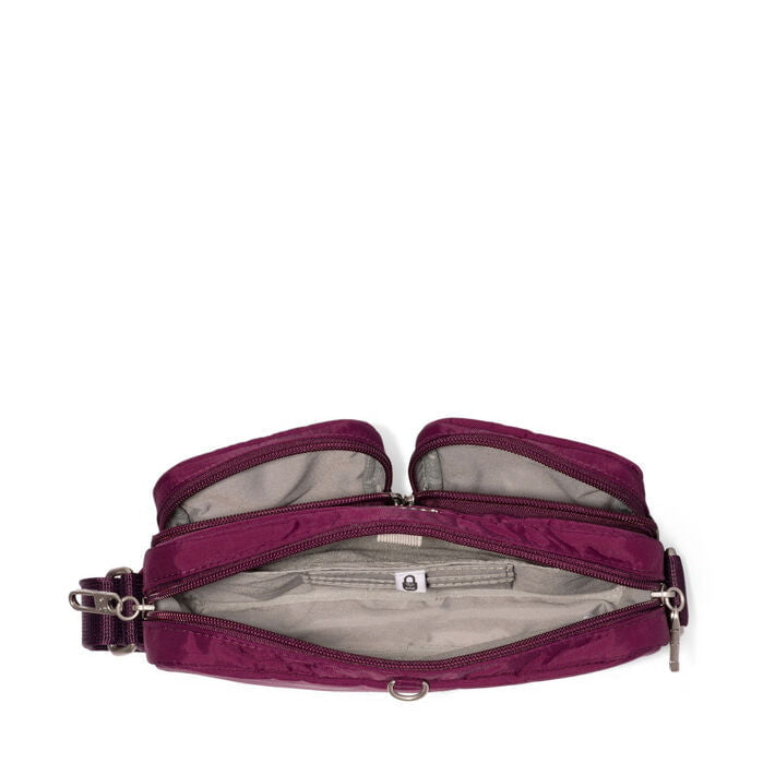 Baggallini Securtex Anti-Theft Treasure Crossbody - Mulberry