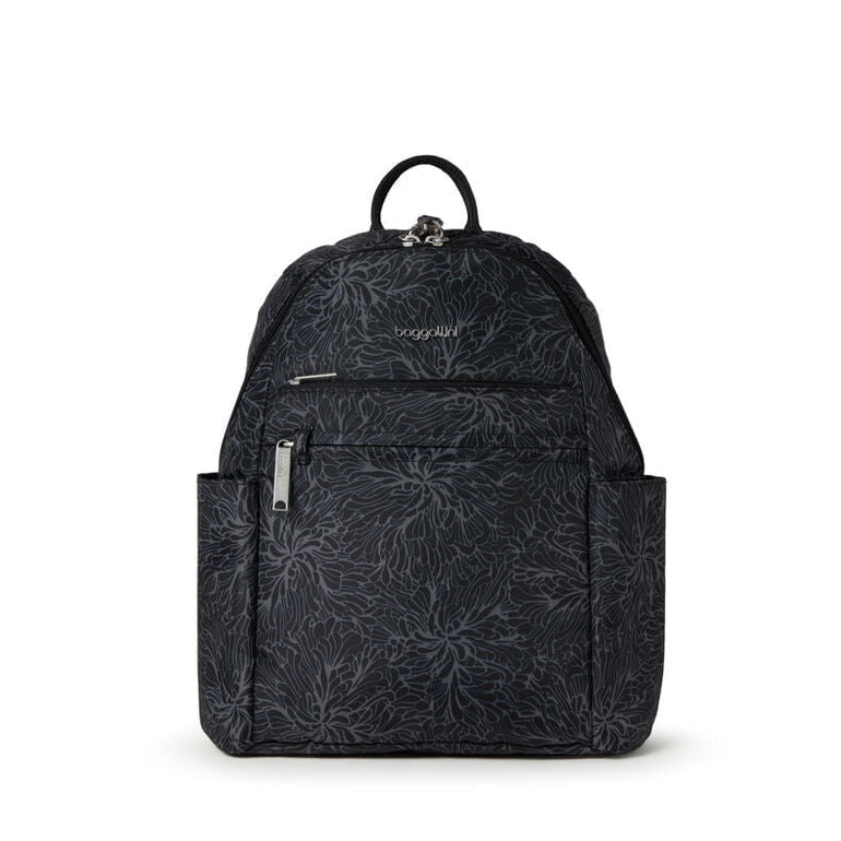 Baggallini Anti-Theft Vacation Backpack - Midnight Blossom