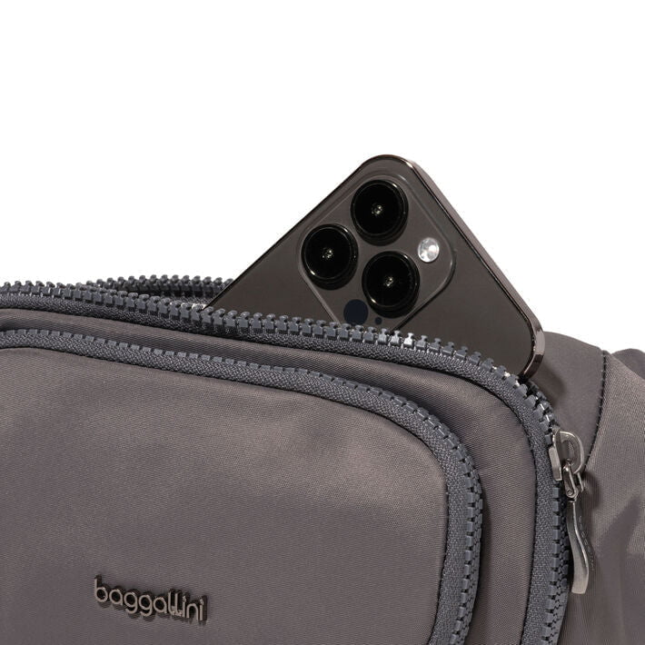 Baggallini On The Go Belt Bag Waist Pack - Smoke Twill