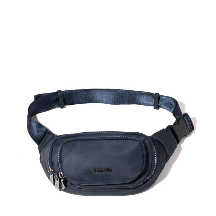 Baggallini On The Go Belt Bag Waist Pack - French Navy Twill
