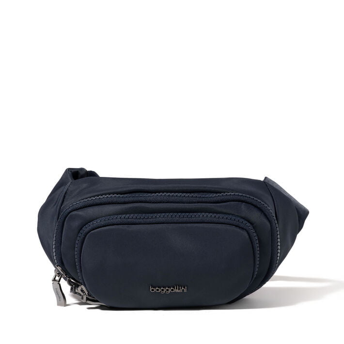 Baggallini On The Go Belt Bag Waist Pack - French Navy Twill