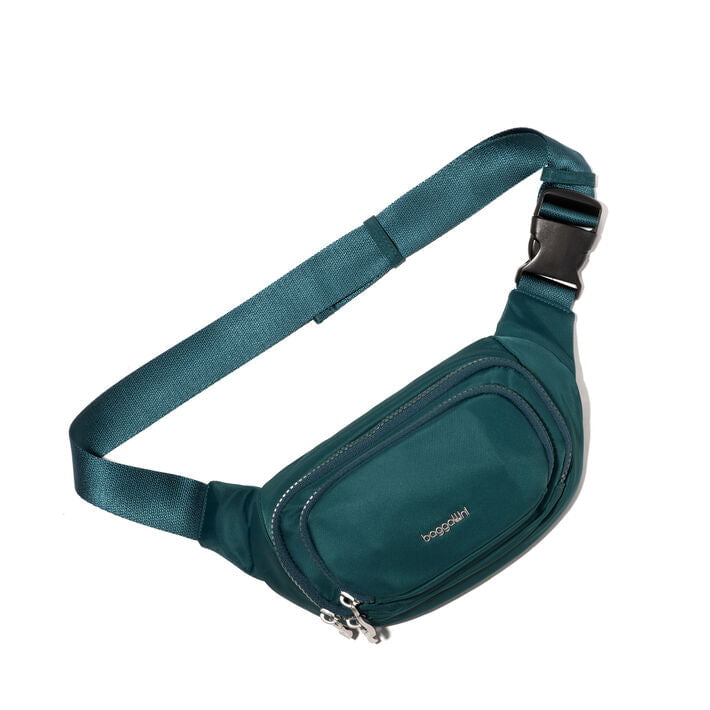 Baggallini On The Go Belt Bag Waist Pack - Emerald Twill