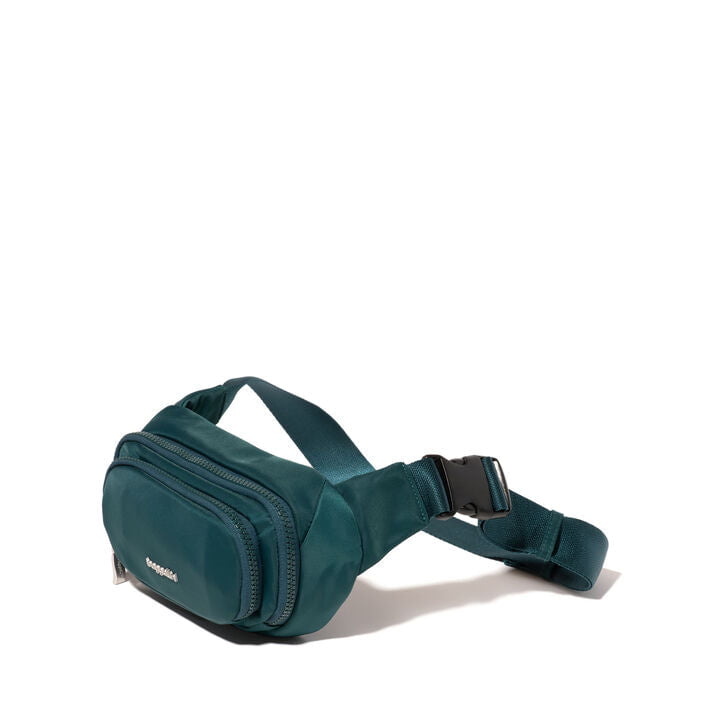 Baggallini On The Go Belt Bag Waist Pack - Emerald Twill