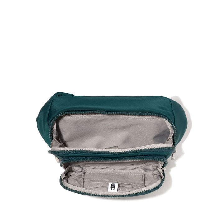 Baggallini On The Go Belt Bag Waist Pack - Emerald Twill