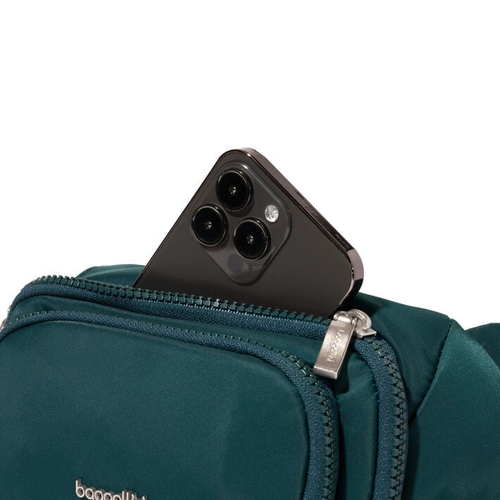 Baggallini On The Go Belt Bag Waist Pack - Emerald Twill