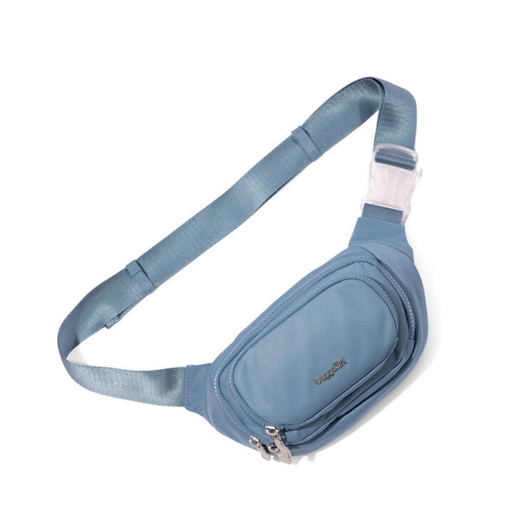 Baggallini On The Go Belt Bag Waist Pack - Cornflower Twill