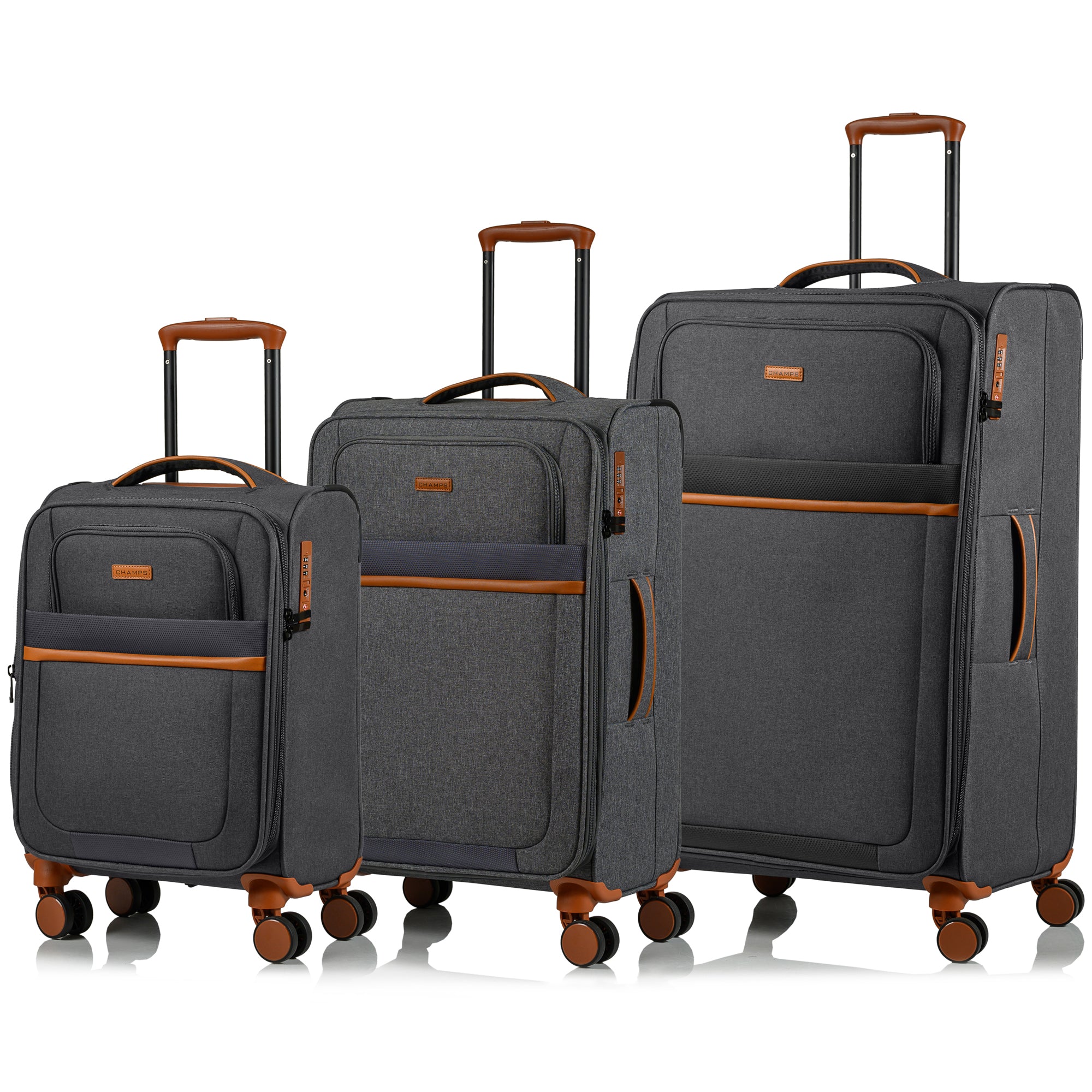 Champs Classic II Expandable 3-Piece Luggage Set