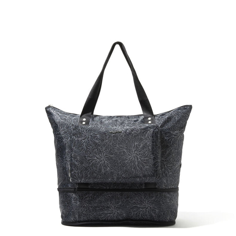 Baggallini Carryall Expandable Packable Tote - Midnight Blossom