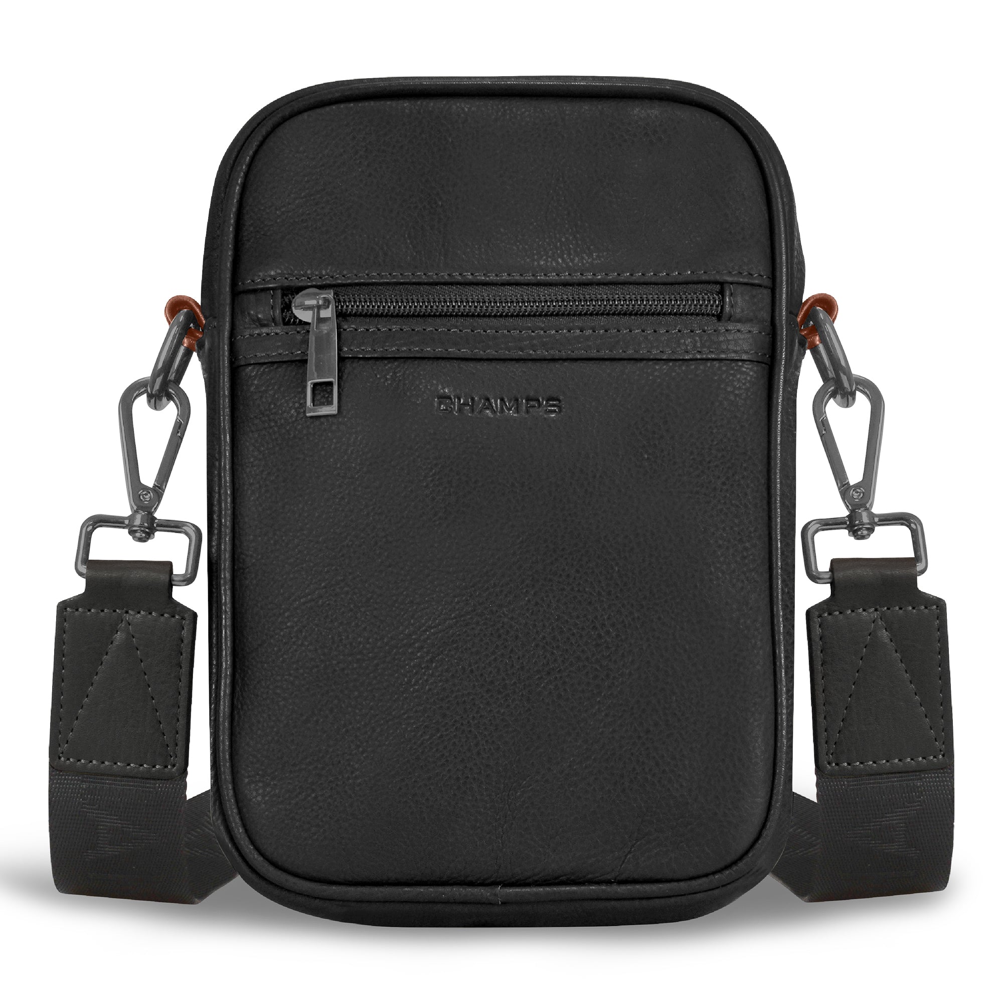 Champs Onyx Leather Vertical Cross-Body Bag