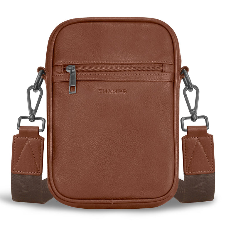 Champs Onyx Leather Vertical Cross-Body Bag