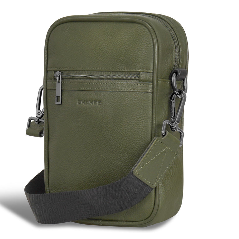 Champs Onyx Leather Vertical Cross-Body Bag