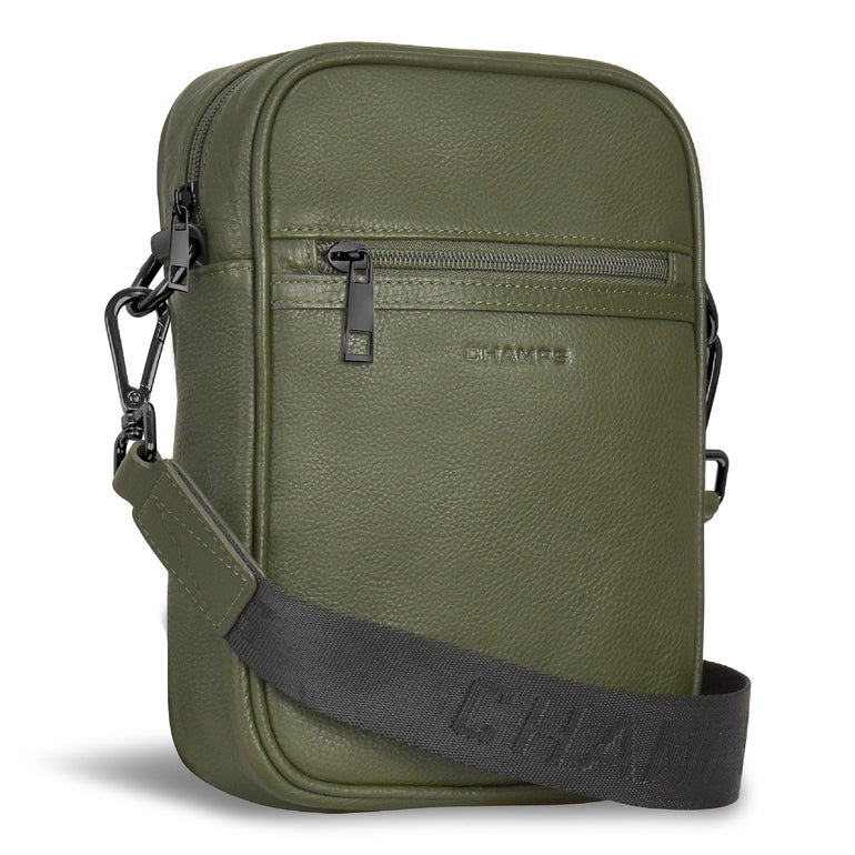 Champs Onyx Leather Vertical Cross-Body Bag