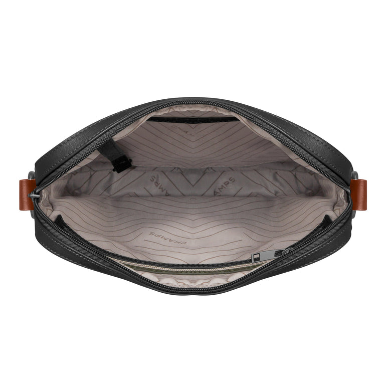 Champs Onyx Leather Cross-Body Bag