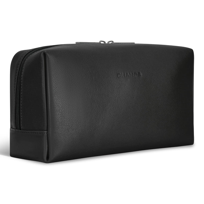 Champs Onyx Leather Toiletry Bag