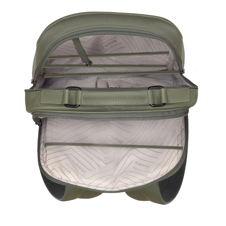 Champs Onyx Leather Compact Backpack