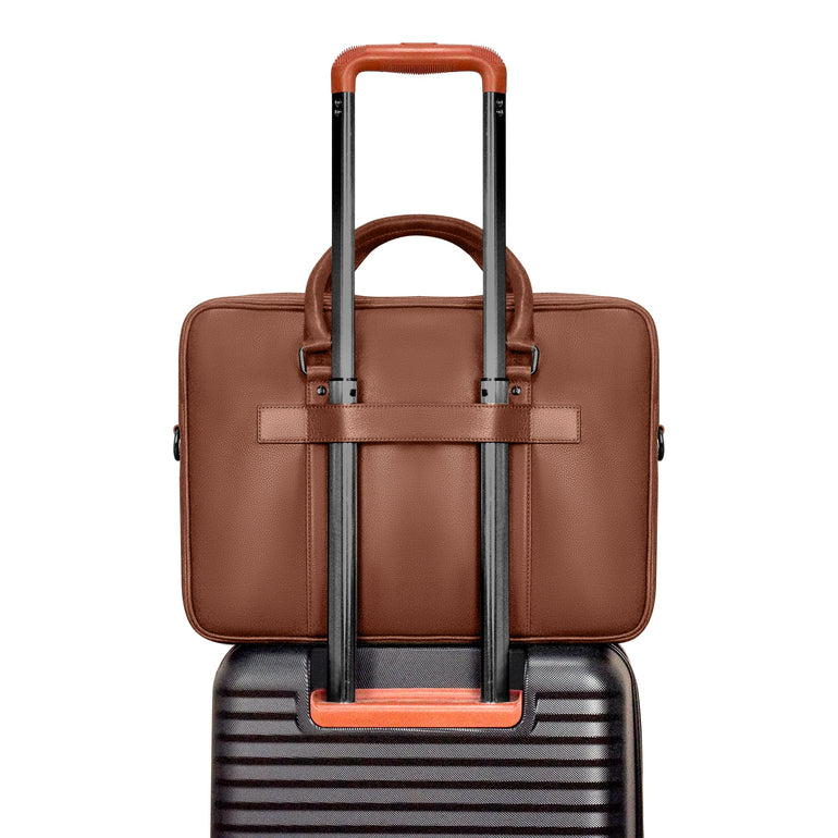 Champs Onyx Leather Slim Briefcase