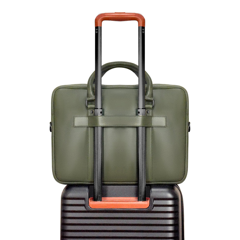 Champs Onyx Leather Slim Briefcase