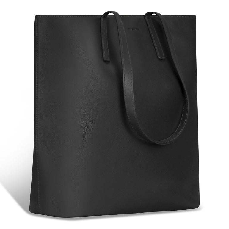 Champs Onyx Leather Vertical Tote