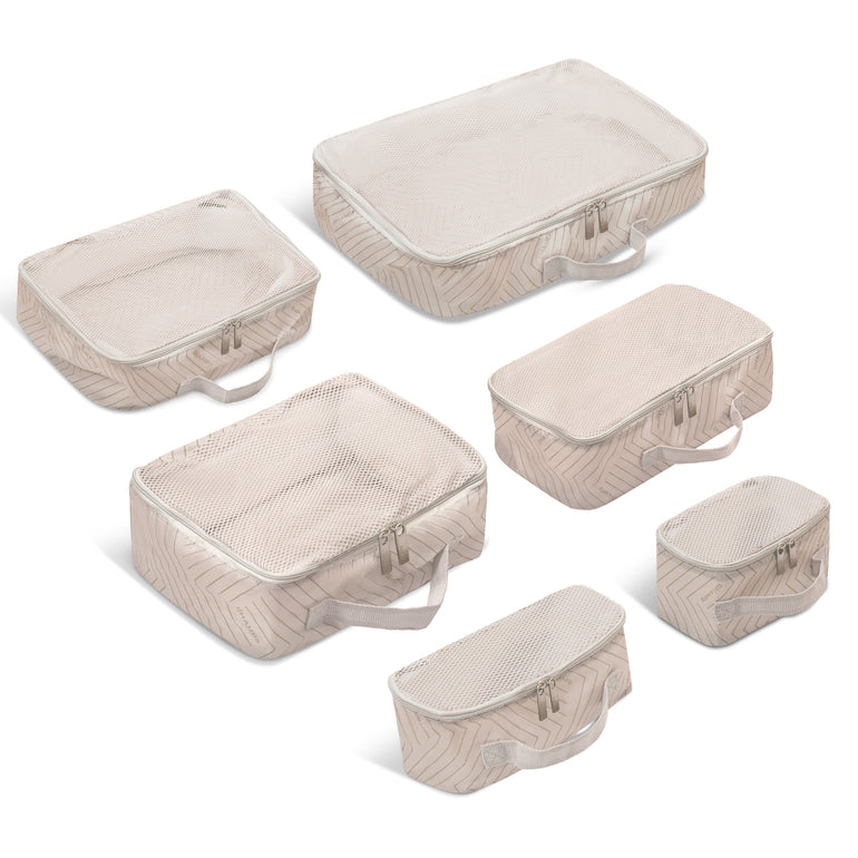 Champs Vintage Ensemble de 6 cubes de rangement pour voyage