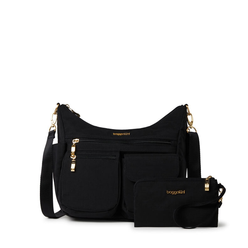 Baggallini Modern Everywhere Bag - Black w/ Gold Hardware