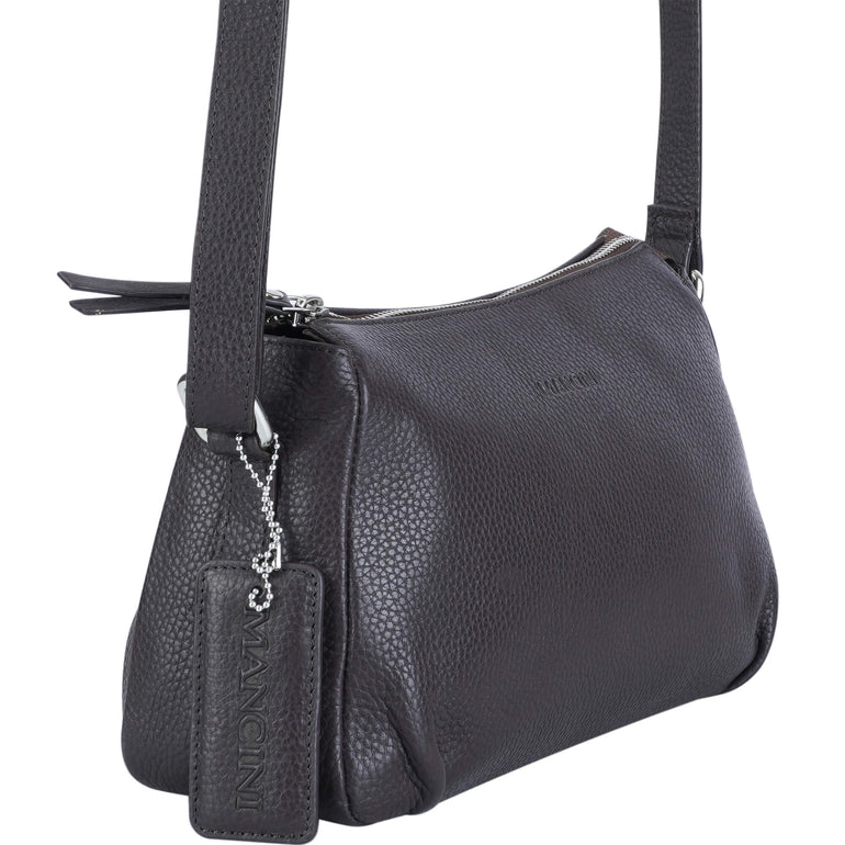 Mancini Pebbled Charlize Leather Crossbody Bag