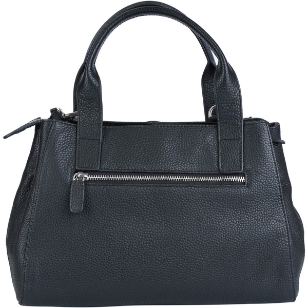 Mancini Pebbled Genevieve Top Zipper Handbag