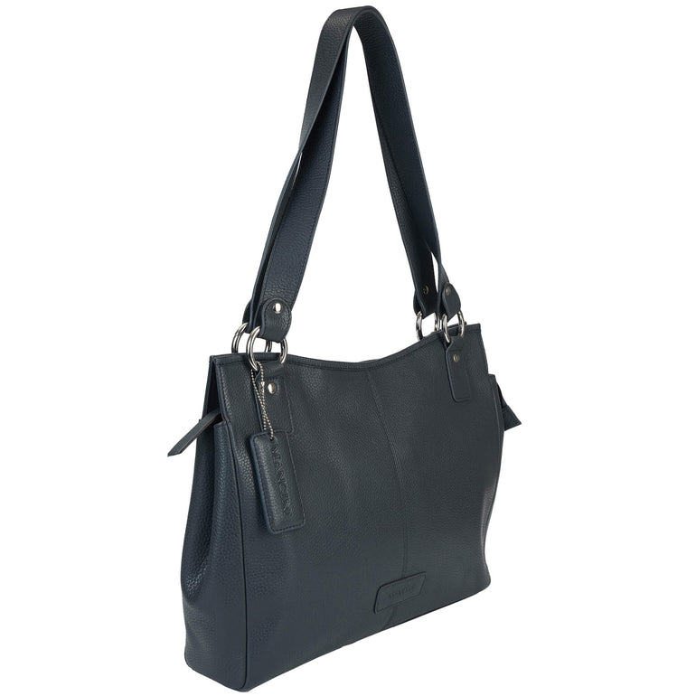 Mancini Pebbled Kelsea Shoulder Bag