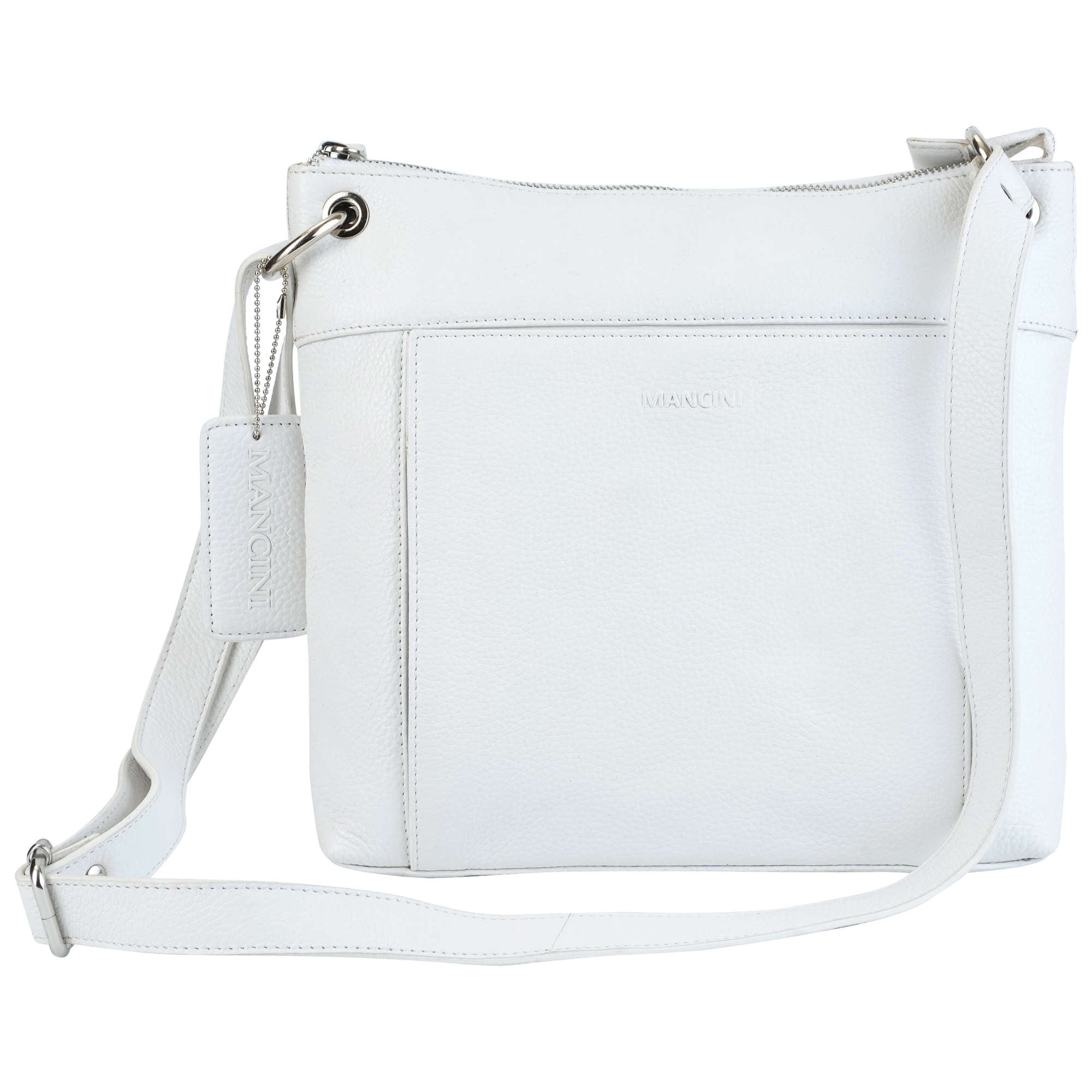 Mancini Pebbled Trish Crossbody Handbag with Organizer