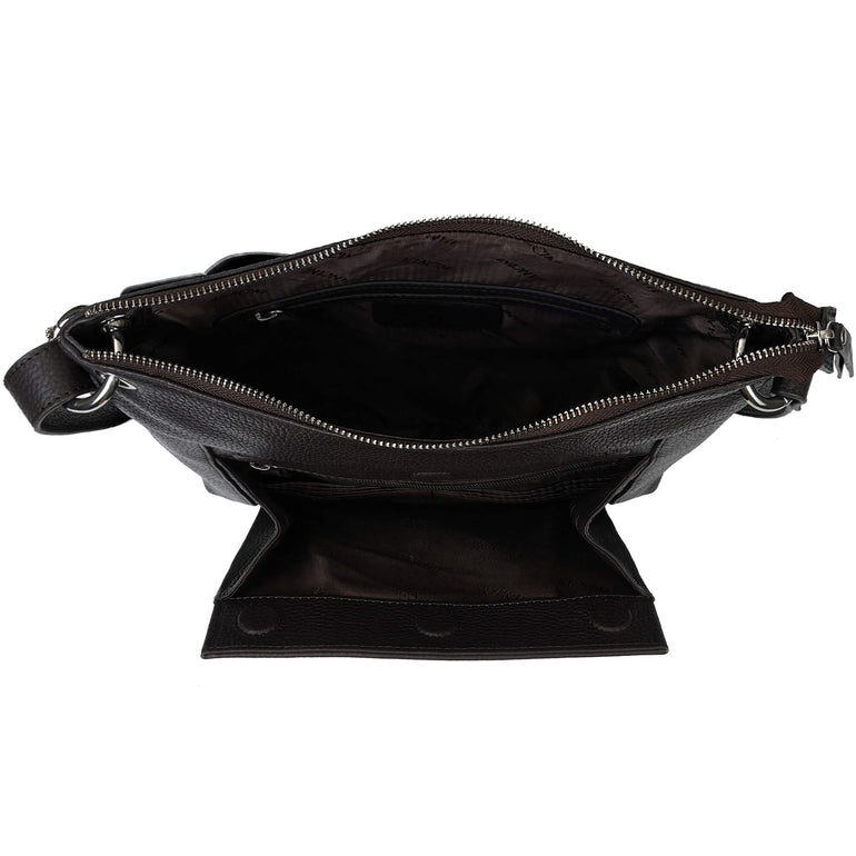 Mancini Pebbled Trish Sac bandoulière avec organiseur