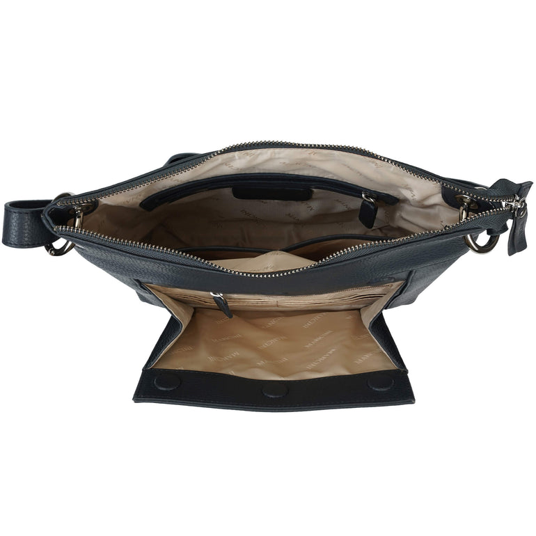 Mancini Pebbled Trish Sac bandoulière avec organiseur