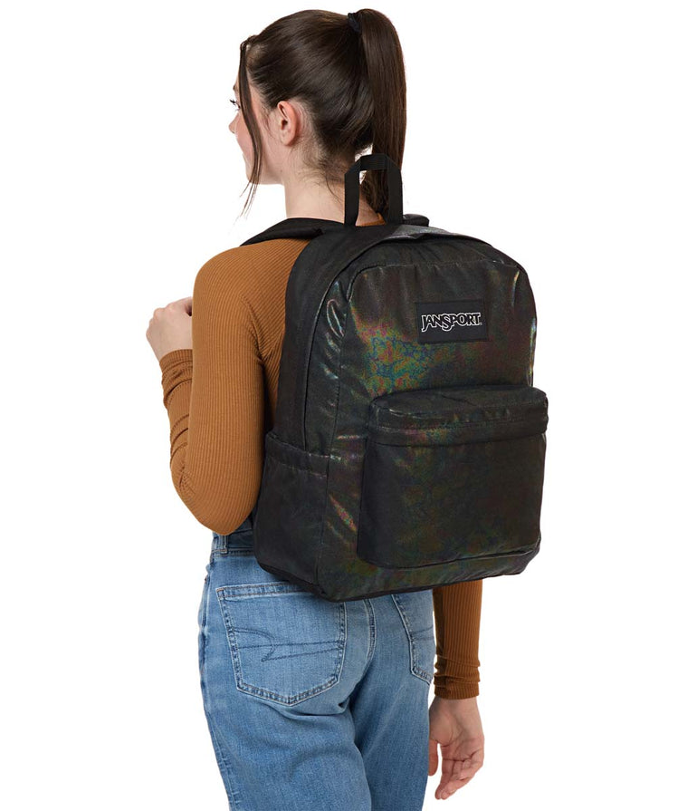 JanSport SuperBreak Plus FX Backpack - Oil Slick Black