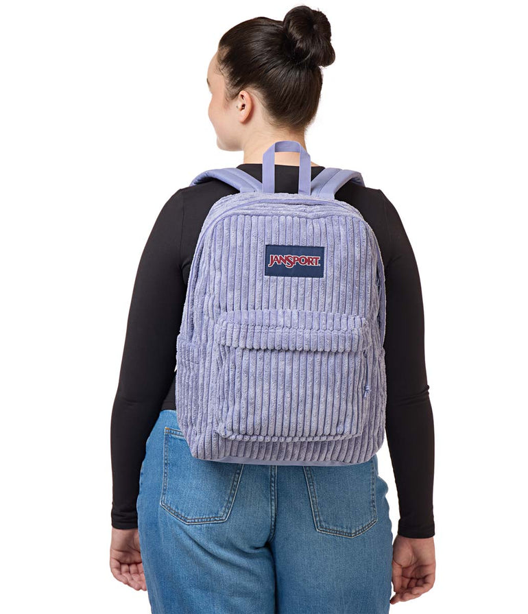 JanSport SuperBreak Plus FX Backpack - Surreal Corduroy Lavender Ash