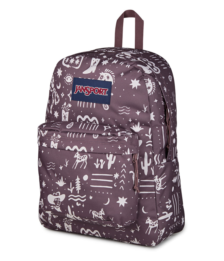 JanSport SuperBreak Plus Backpack - Yeehaw and Horses Mahogany