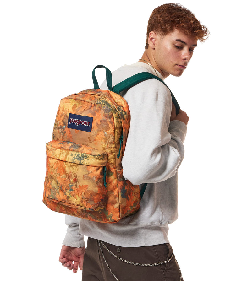 JanSport SuperBreak Plus Backpack - Bogcore Camo Orange