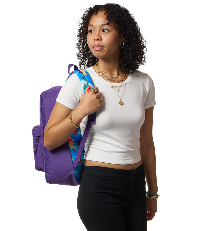 JanSport SuperBreak Plus Backpack - Daydream Contrast Purple