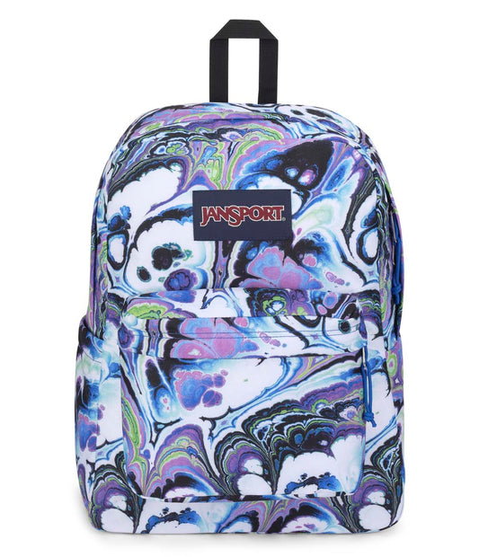 JanSport SuperBreak Backpack - Marble Mood Blue Iolite